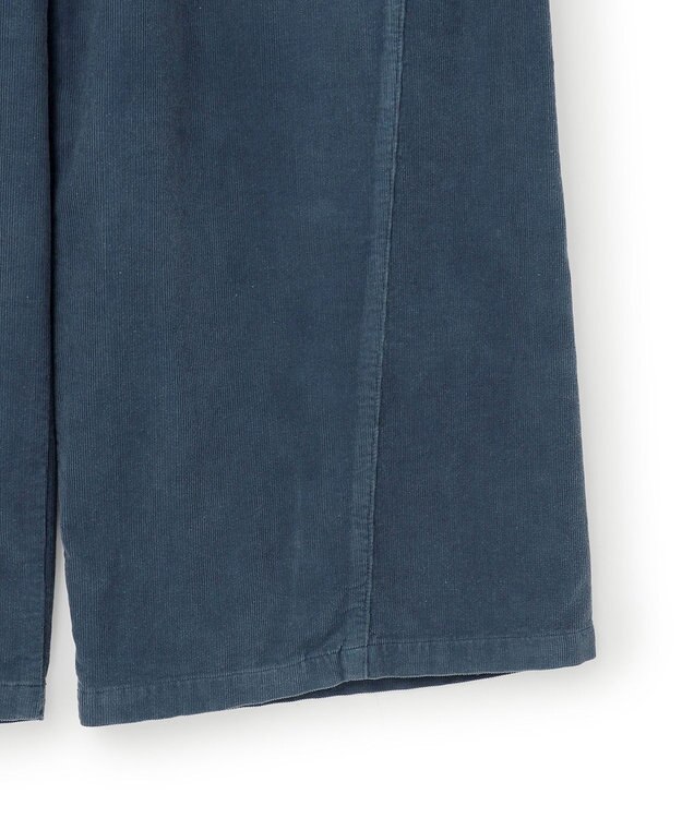 23区 S 【滝沢眞規子さん着用/洗える】コットン コーデュロイ ワイド パンツ ダルブルー系