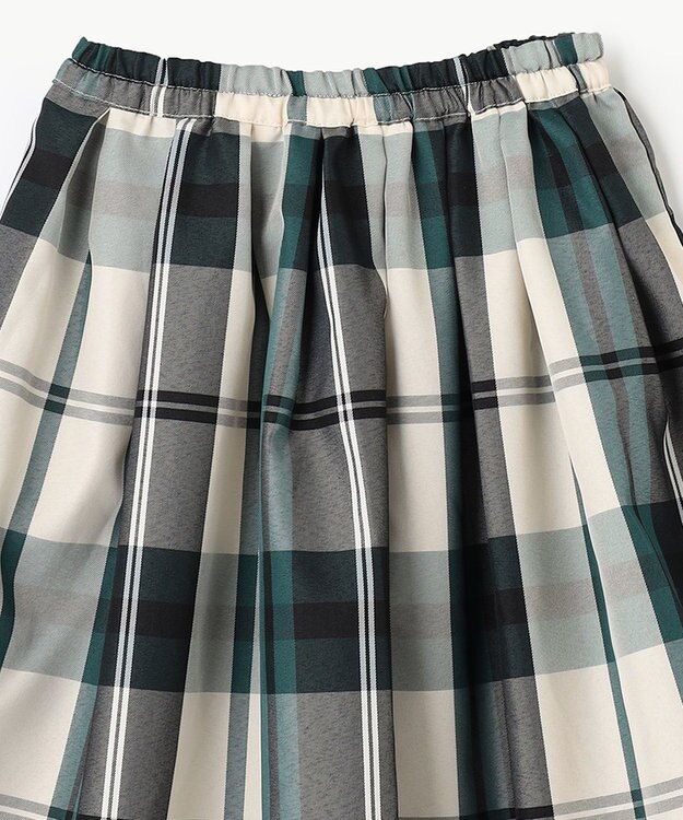 ANY KIDS カラー チェック スカート グリーン系チェック