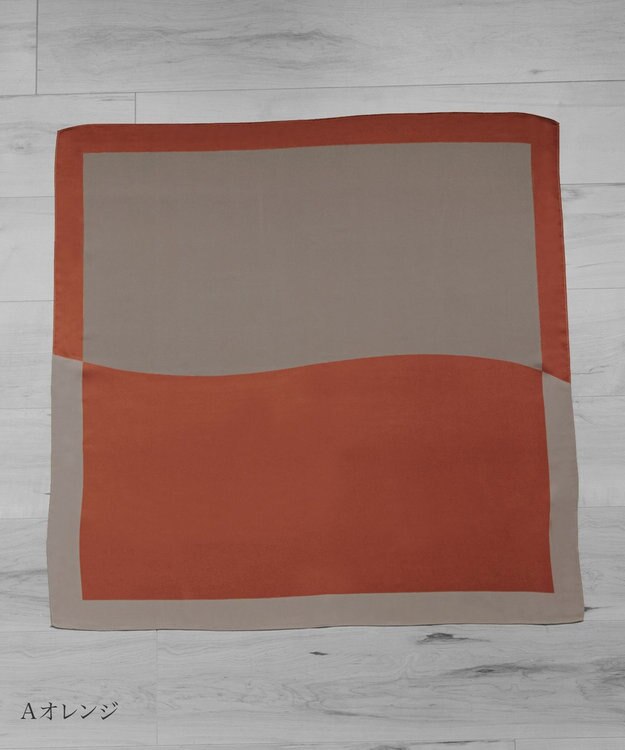 Tiaclasse 【小倉優子さん着用・選べる柄タイプ】大判スカーフ Aオレンジ