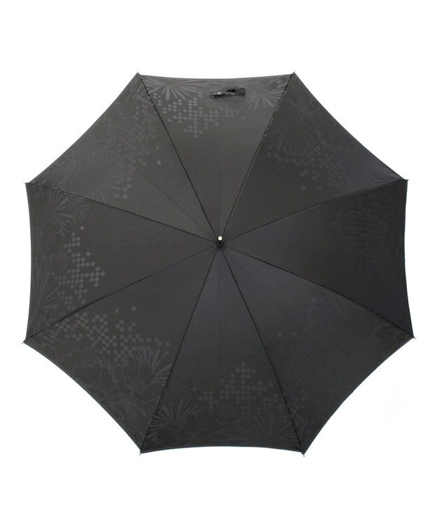 槇田商店 monotone 花 ブラック 長傘 クロ