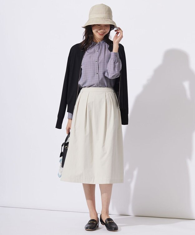 J.PRESS LADIES 【洗える・UVケア・畳める】ブレード ハット ライトグレー系