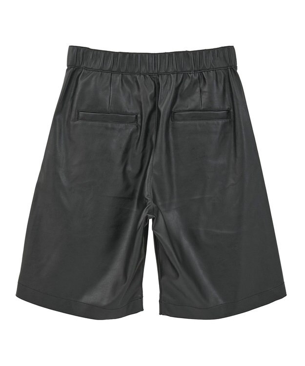 AMERICAN HOLIC フェイクレザーハーフパンツ Black