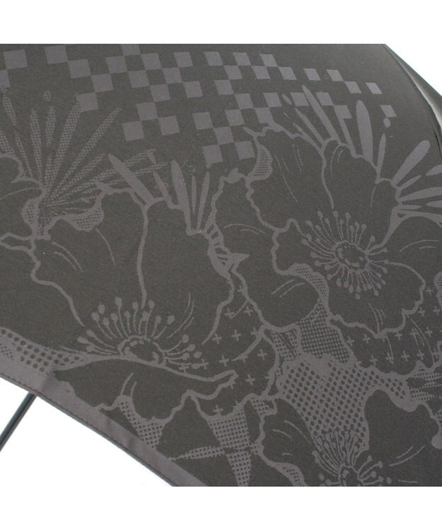 槇田商店 monotone 花 ブラック 長傘 クロ
