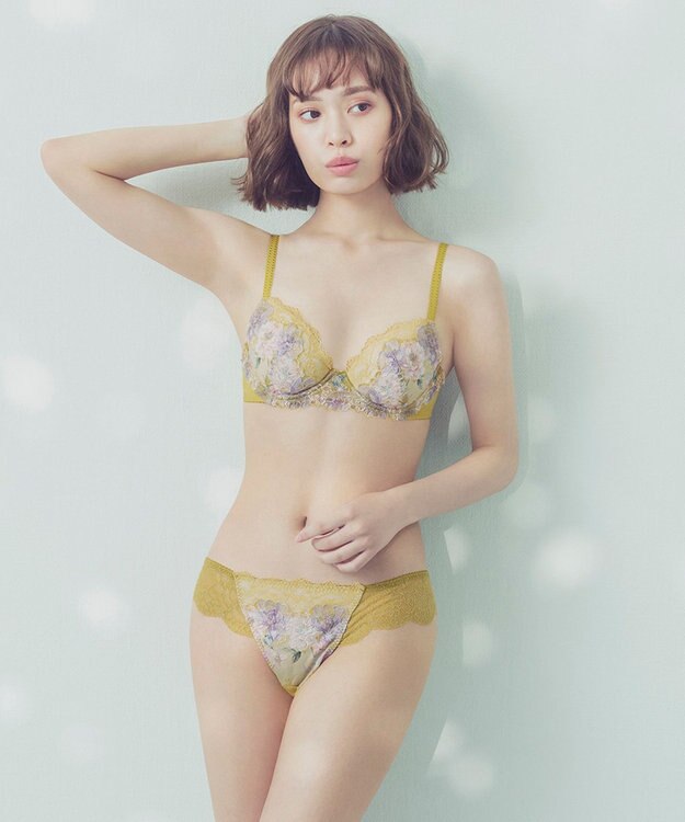 Wing Wing Lesiage　【2760シリーズ】　ブラジャー　ふっくらまる胸　カップ肌側綿混素材　ウイング／ワコール　PB2760 カラシ