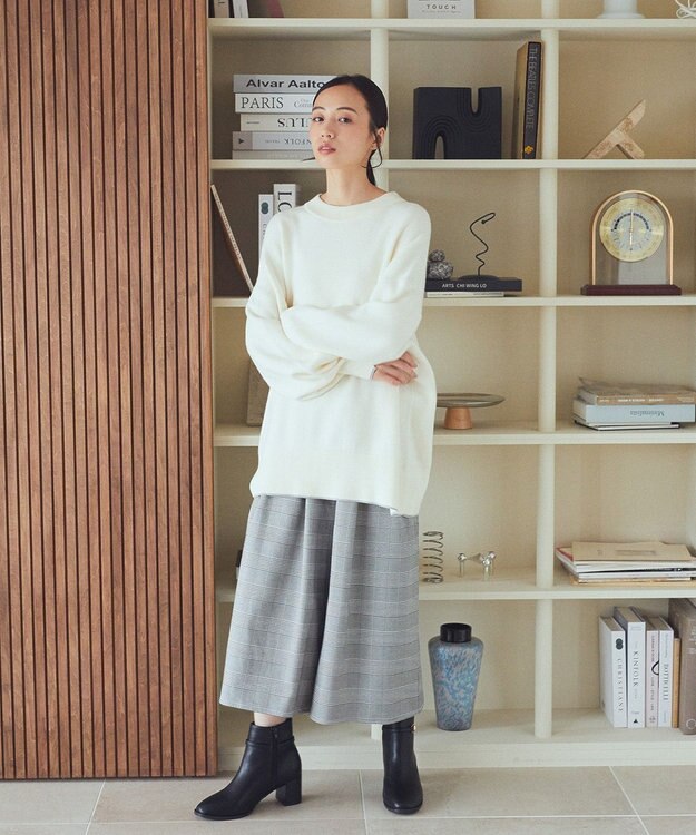 earth music&ecology やわらかタッチチュニック Ivory