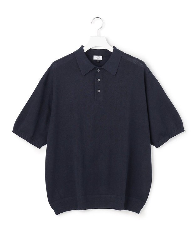 J.PRESS YORK STREET 【UNISEX】ベーシック ニットポロシャツ ネイビー系