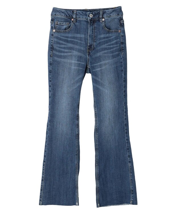 earth music&ecology セルフカットセミフレアデニムパンツ Medium Indigo