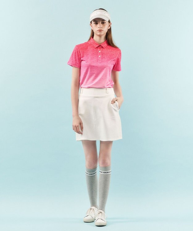 23区GOLF 【WOMEN】【UVケア/吸水速乾】グラデーションロゴ 半袖ポロシャツ ピンク系5