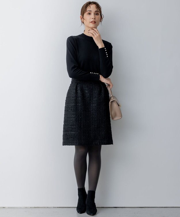 組曲 【WEB限定・2SET】バックレースツインセット ブラック系