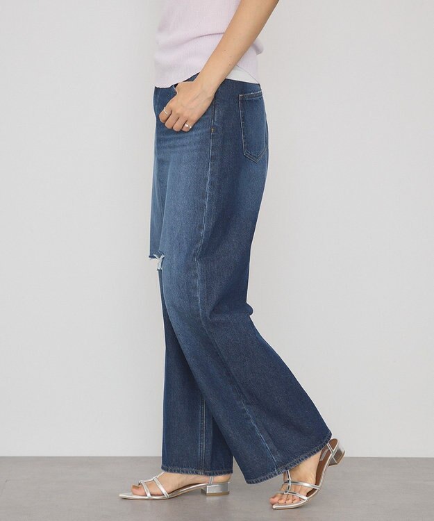 AMERICAN HOLIC ダメージワイドデニム Indigo