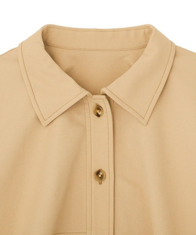 earth music&ecology コクーンフォルムシャツ Beige