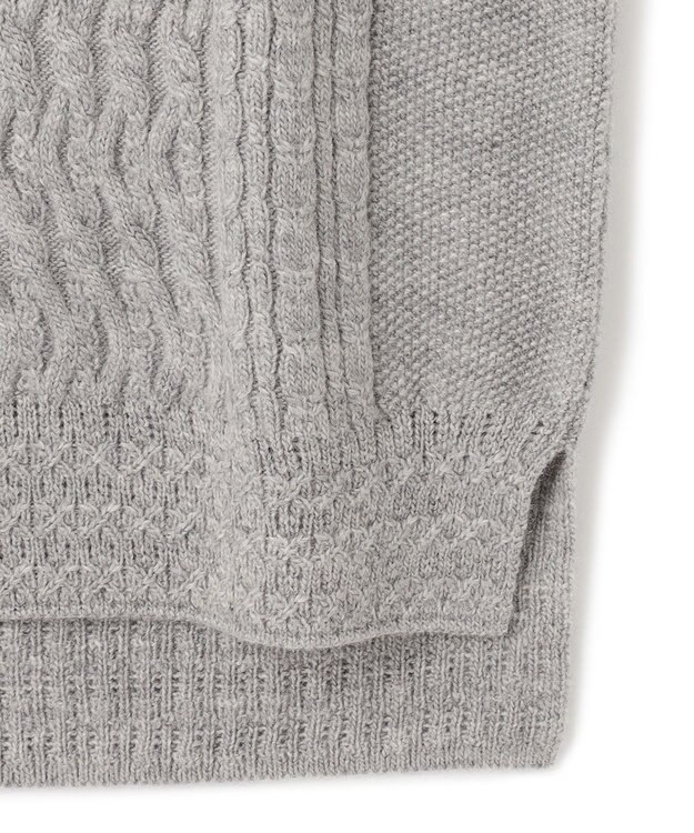 23区 【23区 lab.】アランパターン  ニットベスト グレー系