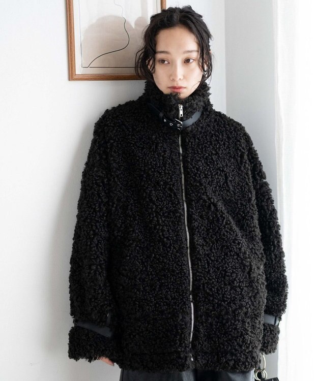 WEGO ボアフライトジャケット ブラック