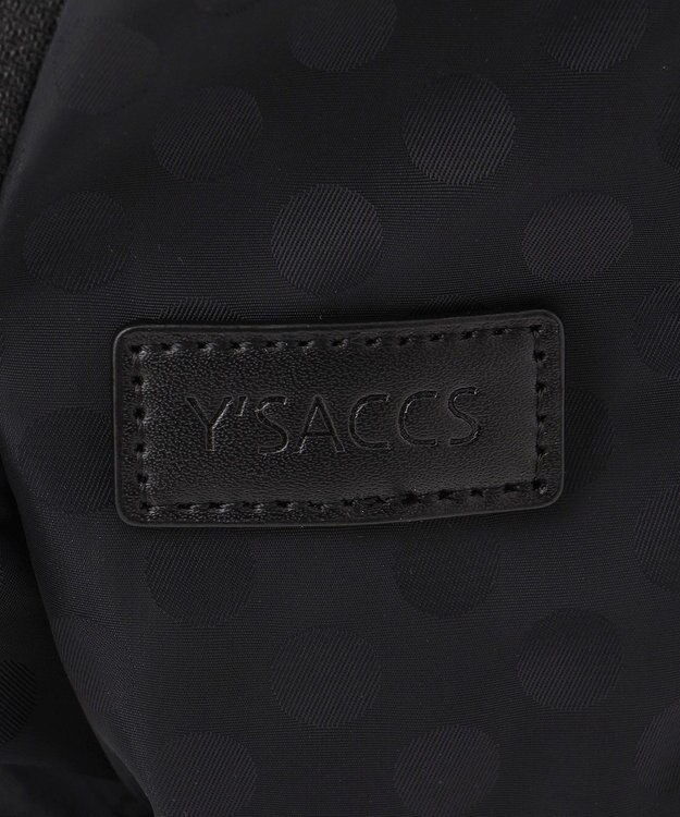 Y'SACCS はっ水ドットジャカード リサイクルレザーコンビ リュック ブラック