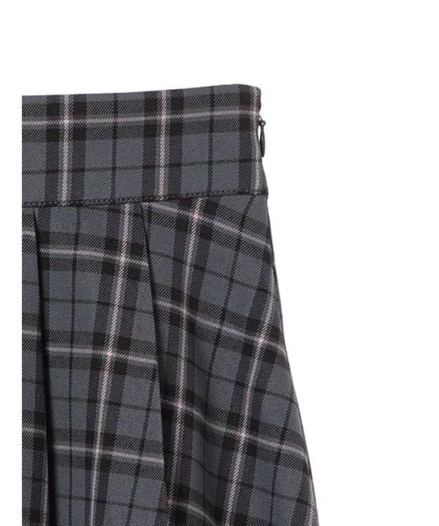 earth music&ecology チェックフレアスカート Check Gray