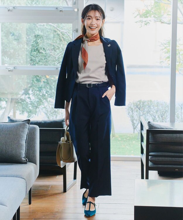 Tiaclasse 【小倉優子さん着用・選べる柄タイプ】大判スカーフ Aオレンジ