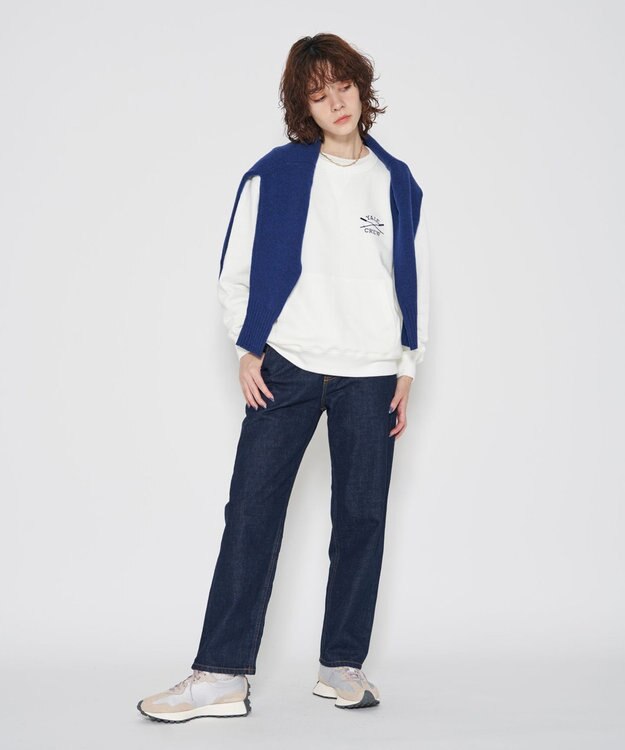 J.PRESS YORK STREET 【UNISEX】YALE刺繍クルーネックプルオーバー ホワイト系