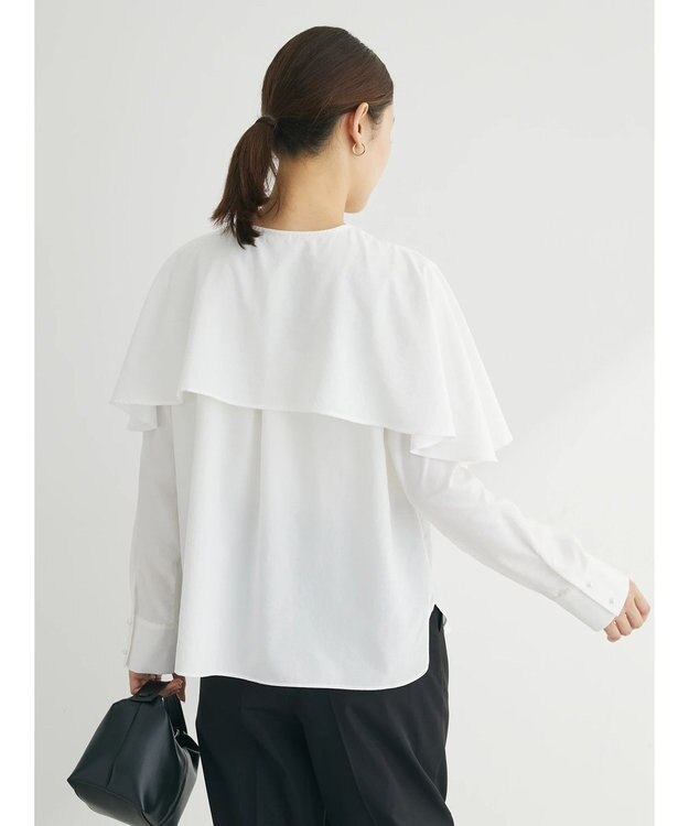 Green Parks ケープ風ブラウス Off White