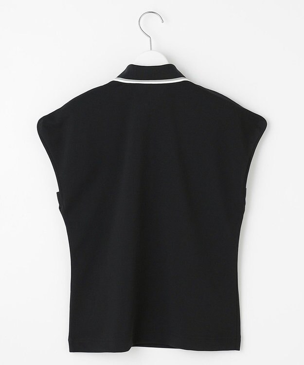 23区GOLF 【WOMEN】遮熱エイトムーブポロ　フレンチスリーブ ブラック系