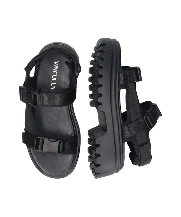 Bridget Birkin 【VINCULUM】厚底スポーツサンダル ブラック