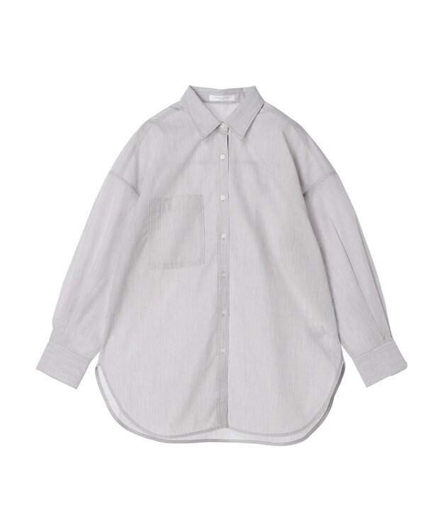 Green Parks イージーケア　ゆったりシャツ Gray Mixture