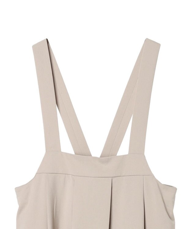 AMERICAN HOLIC 丈違いフロントタックジャンバースカート Gray Beige