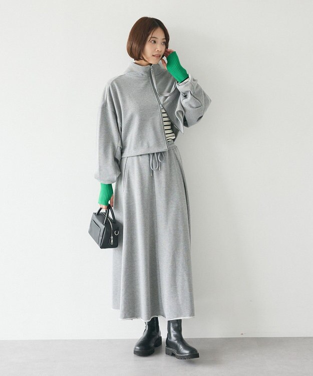 CRAFT STANDARD BOUTIQUE 洗える/とてもち配色モックネックリブニットプルオーバー/24AW Border