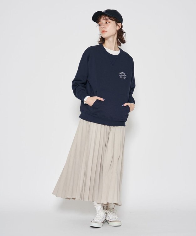 J.PRESS YORK STREET 【UNISEX】YALE刺繍クルーネックプルオーバー ネイビー系