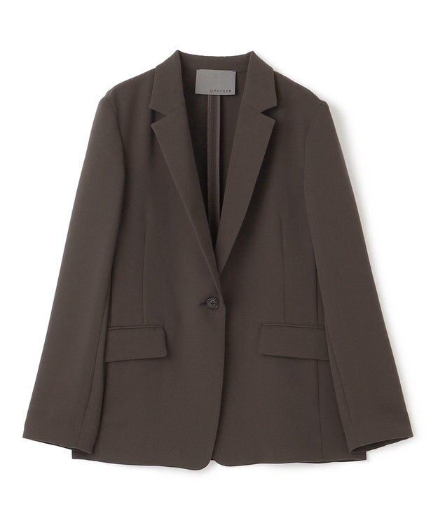 uncrave 【防シワ・洗濯機洗い可】ウォッシャブル ダブルクロス ジャケット チャコール