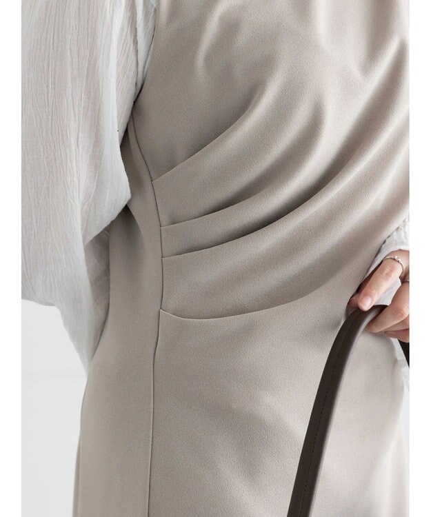 Te chichi ドレープ I ラインワンピース【AOYAMA FASHION ASSOCIATION × Te chichi】 グレー