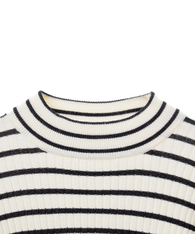 CRAFT STANDARD BOUTIQUE 洗える/とてもち配色モックネックリブニットプルオーバー/24AW Border