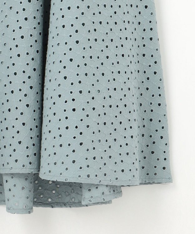 組曲 L 【WEB限定・新色追加】エンブロイダリーレースノースリーブ ワンピース スモーキーミント系