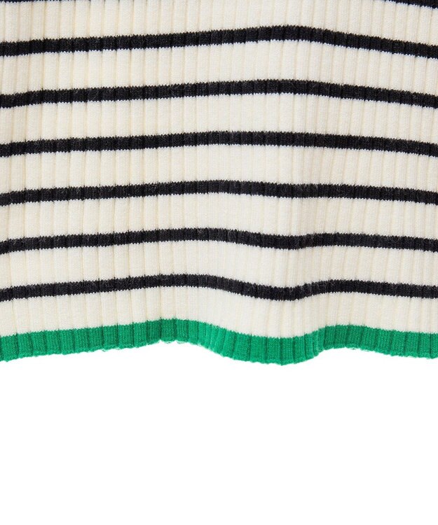 CRAFT STANDARD BOUTIQUE 洗える/とてもち配色モックネックリブニットプルオーバー/24AW Border