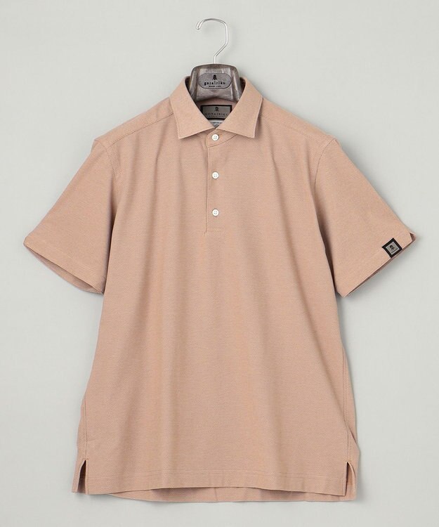 GOTAIRIKU 2年連続売上NO1【仕事で着られる】キレイめ 鹿の子ビズポロシャツ オレンジ系