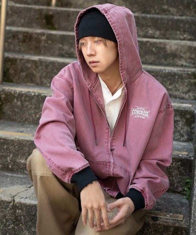 WEGO ワーカーズフードブルゾン ピンク