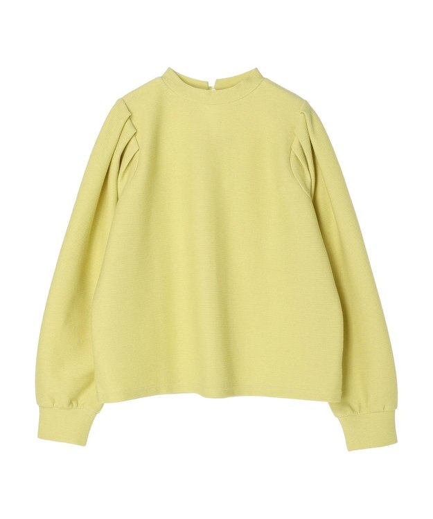 Green Parks リップル袖タックボリュームプルオーバー Yellow