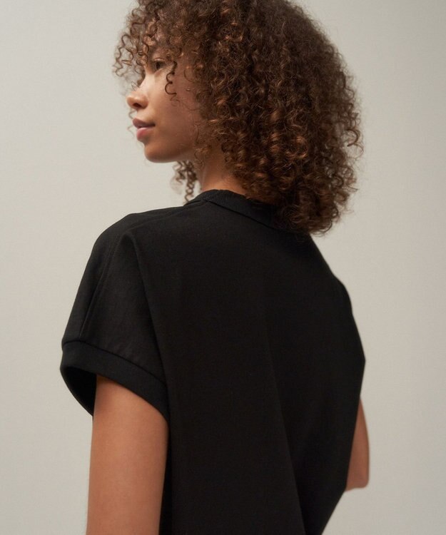 ATON 12/- AIR SPINNING | オーバーサイズプルオーバー BLACK