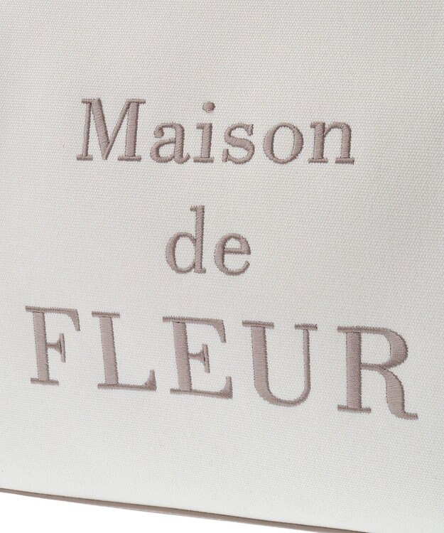 Maison de FLEUR EC限定ロゴ刺繍キャンバストートバッグ Brown