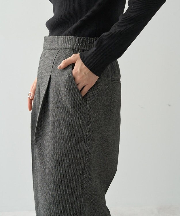 AMERICAN HOLIC ツイードワイドパンツ Black