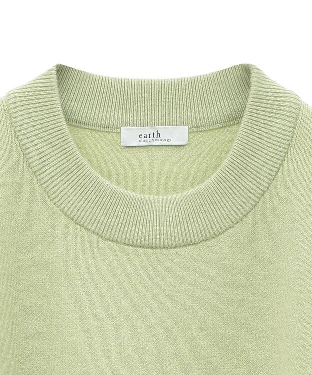 earth music&ecology やわらかタッチチュニック Lime Green