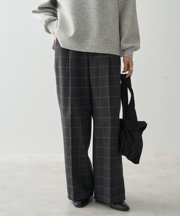 AMERICAN HOLIC ツイードワイドパンツ Check