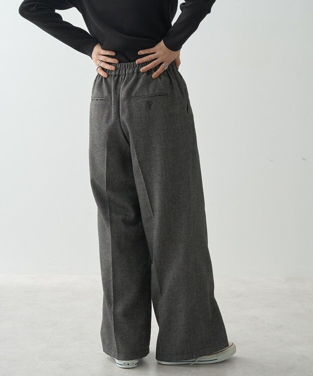 AMERICAN HOLIC ツイードワイドパンツ Black