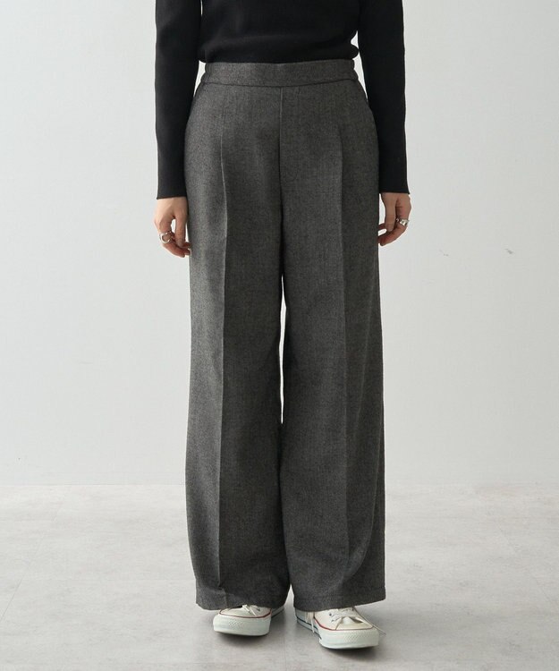 AMERICAN HOLIC ツイードワイドパンツ Black