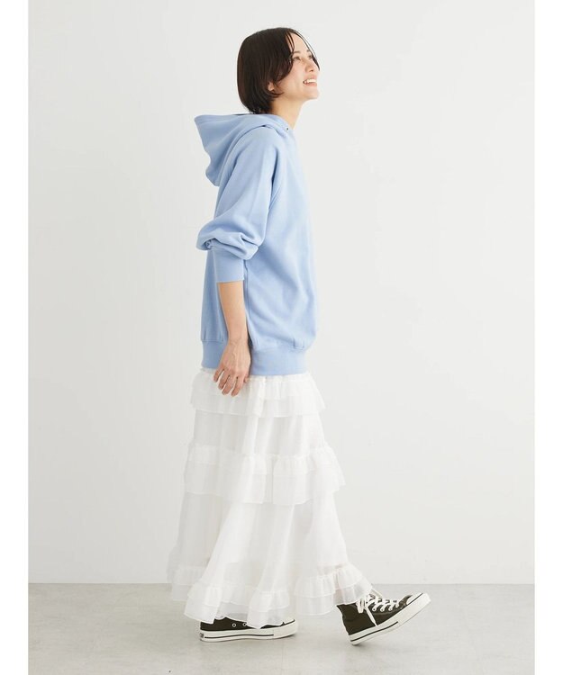 Green Parks ・ＥＬＥＮＣＡＲＥ　ＤＵＥ　シアーフリルティアードスカート Off White