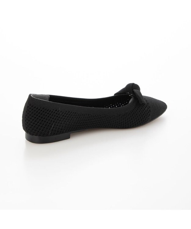 ing <ing>【サステナブル】２WAYポインテッドトゥニットパンプス ブラック