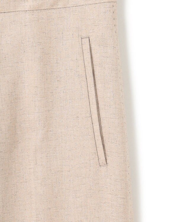 BEIGE， 【洗える】CAROLE / リネンライクフルレングスワイドパンツ Sand