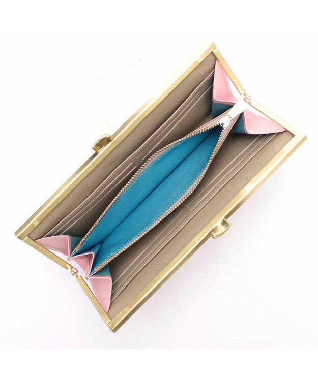 A.D.M.J. 【牛革】セブンティリリィ/ガマグチウォレット ローズ