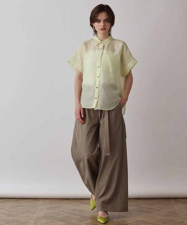 GRACE CONTINENTAL ドルマンシアーシャツ イエロー