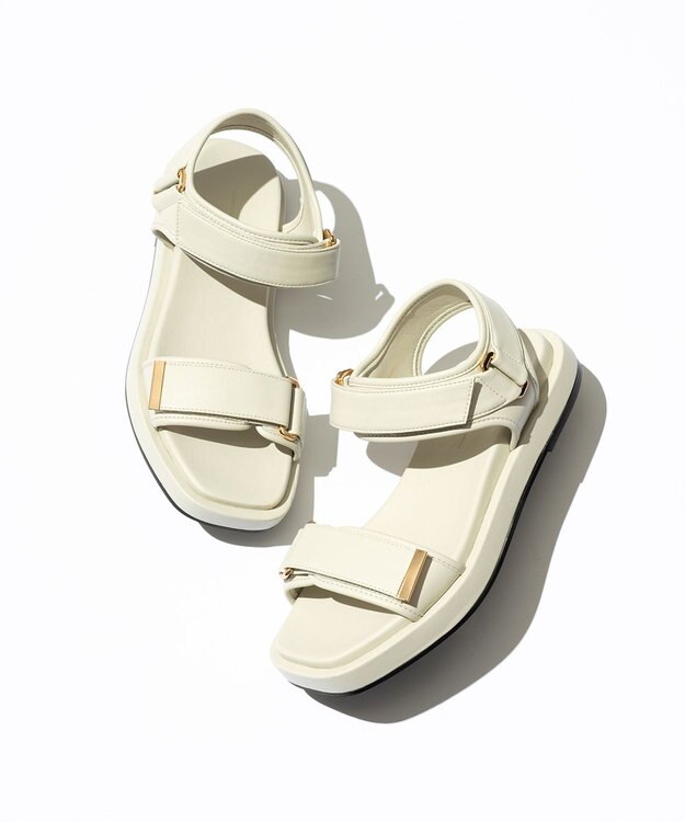 23区 スポーツ サンダル アイボリー系