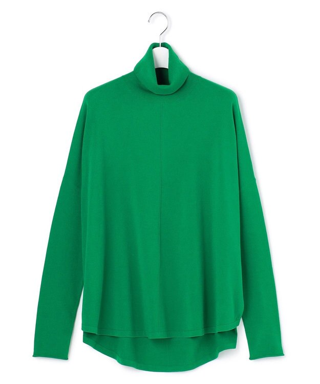 ICB L 【新色追加・WEB限定カラーあり】 ヴィスコースワイド タートルネックプルオーバー グリーン